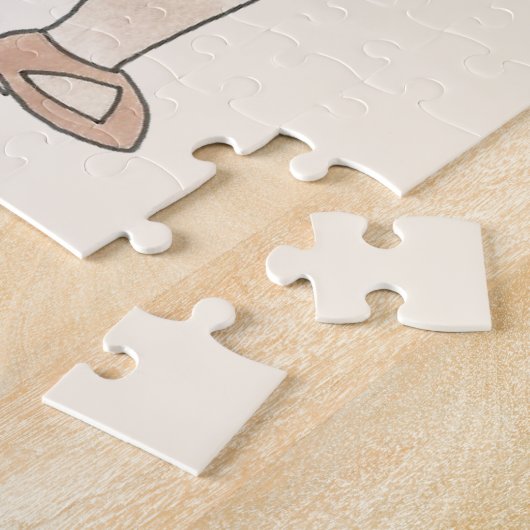 ダンス先生ギフト叙情的な紫モダンのリサイタル ジグソーパズル (側面)