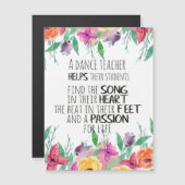 ダンス先生ギフト感謝ありがとう引用文 (正面/裏面)