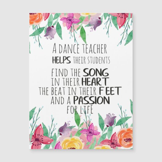 ダンス先生ギフト感謝ありがとう引用文 (正面)