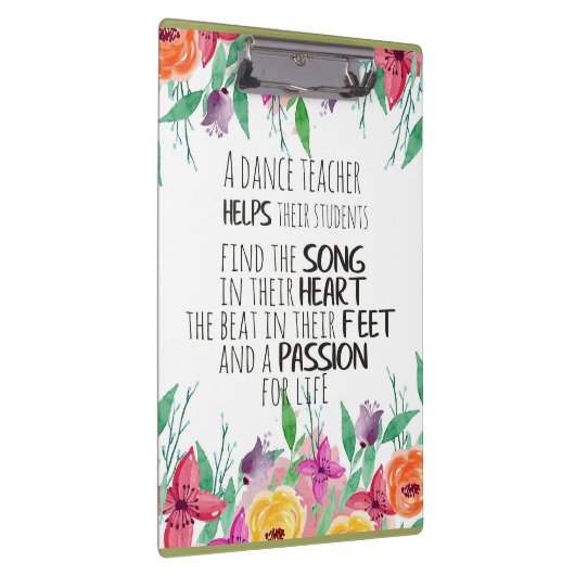 ダンス先生ギフト感謝ありがとう引用文 クリップボード (右)