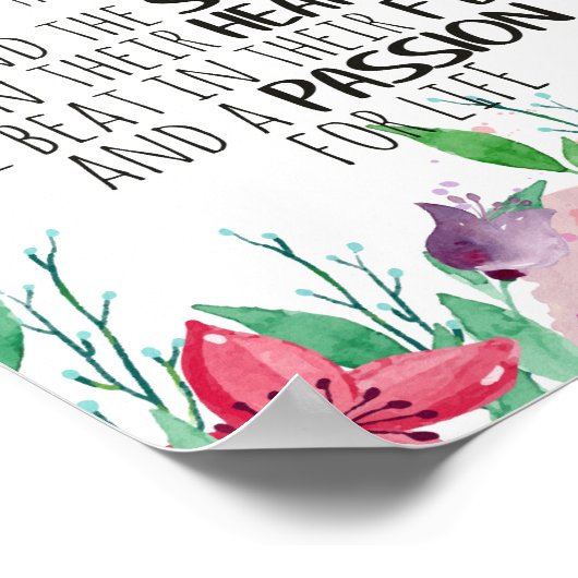 ダンス先生ギフト感謝ありがとう引用文 ポスター (角)