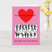 ダンス先生サンキューカードユニセックス- カード (黄色い花)