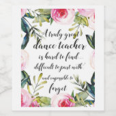 ダンス先生サンキューダンス先生 ワインラベル (シングルラベル)