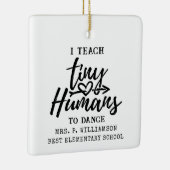 ダンス先生スクリプトタイポグラフィ パーソナライズされた セラミックオーナメント (右)