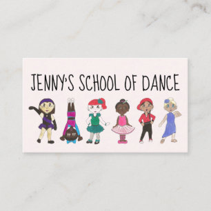 ダンス先生スクールスタジオバレエタップジャズアクロ 名刺