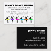 ダンス先生スタジオオーナーバレエポインテバレリーナ 名刺 (正面/裏面)