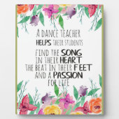 ダンス先生デコールバレエコーチ感謝ギフト フォトプラーク (正面)
