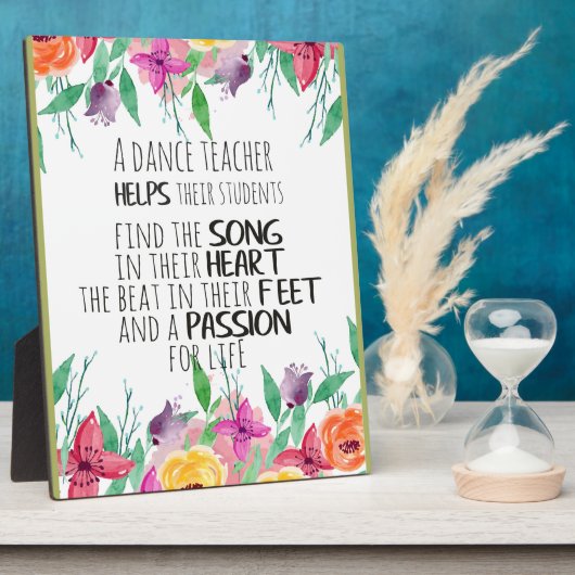 ダンス先生デコールバレエコーチ感謝ギフト フォトプラーク (側面)