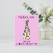 ダンス先生バレエ靴ありがとう ポストカード (スタンド正面)