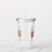 ダンス先生ブラック&バラ金ゴールド アクリルタンブラー (左)