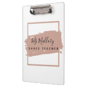 ダンス先生ブラック&バラ金ゴールド クリップボード (左)