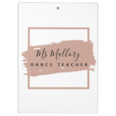 ダンス先生ブラック&バラ金ゴールド クリップボード (裏面)