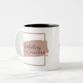 ダンス先生ブラック&バラ金ゴールド ツートーンマグカップ (正面左)