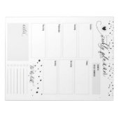 ダンス先生点々のあるウィークリープランナー ノートパッド (正面)