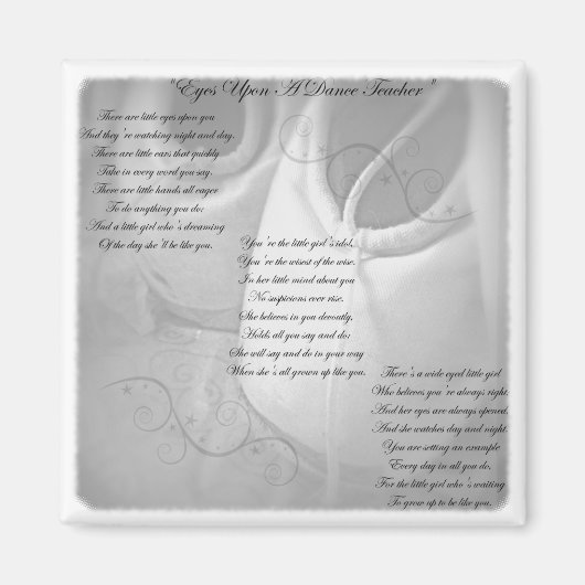 ダンス先生詩 マグネット (正面)