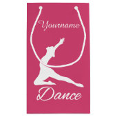 ダンス名前をカスタムする及び色のギフトバッグ スモールペーパーバッグ (裏面)