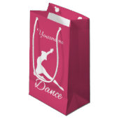ダンス名前をカスタムする及び色のギフトバッグ スモールペーパーバッグ (正面アングル)