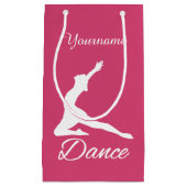 ダンス名前をカスタムする及び色のギフトバッグ スモールペーパーバッグ (正面)