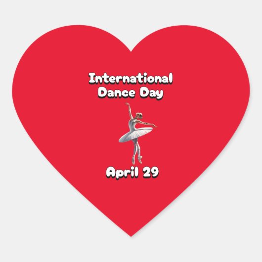 ダンス国際的の日 ハートシール (正面)