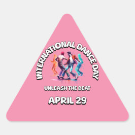 ダンス国際的の日：ビートを解放 三角形シール