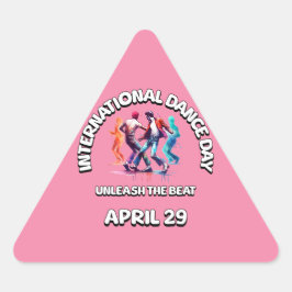 ダンス国際的の日:ビートを解放 三角形シール