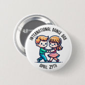 ダンス国際的の日 | 4月29日 缶バッジ (正面&裏面)