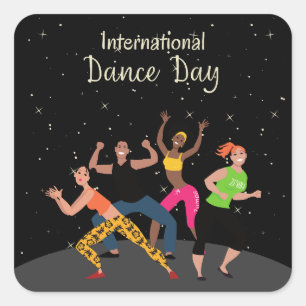 ダンス国際的の日 World Dance Day スクエアシール