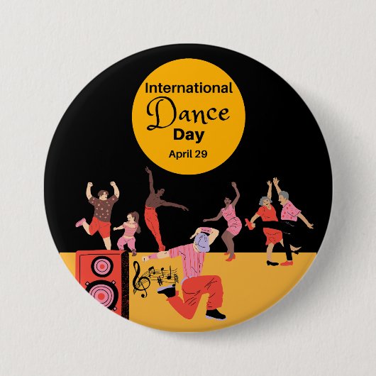 ダンス国際的の日 | World Dance Day 缶バッジ (正面)
