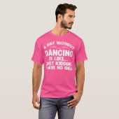 ダンス好きな女の子や女性ダンサーへのおもしろアート ダンスラブ Tシャツ (正面フル)
