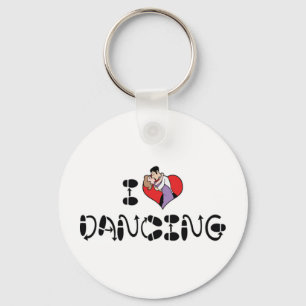 ダンス好きのための - I Love Heart Dancing キーホルダー