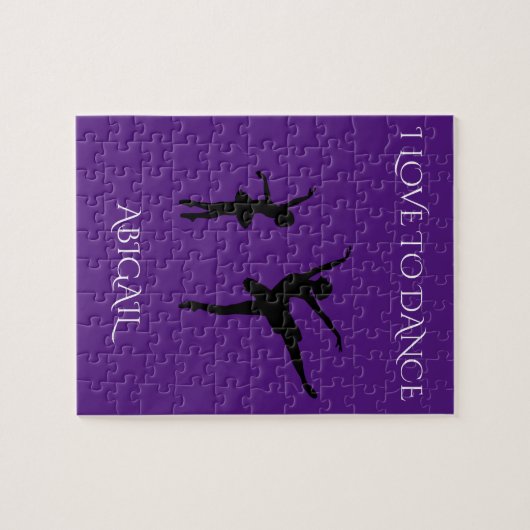 「ダンス好き」という名前のパズルパーソナライズされた。 ジグソーパズル (横)