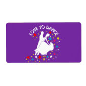 ダンス好き ラベル (正面)