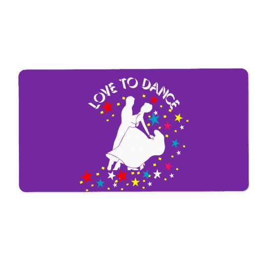 ダンス好き ラベル (正面)