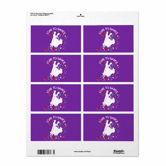 ダンス好き ラベル (フルシート)