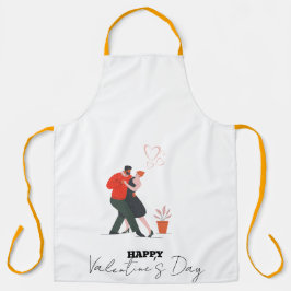 ダンス姿バレンタインデー エプロン