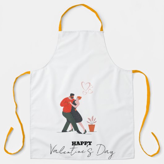 ダンス姿バレンタインデー エプロン (正面)
