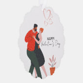 ダンス姿バレンタインデー オーナメントカード (右)