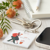 ダンス姿バレンタインデー キーホルダー (正面右)