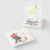 ダンス姿バレンタインデー ストーンコースター (横)