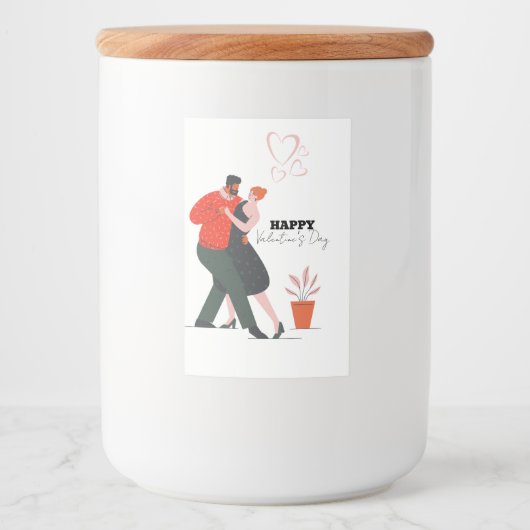 ダンス姿バレンタインデー フードラベル (正面)