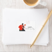 ダンス姿バレンタインデー ラベル (インサイチュ)