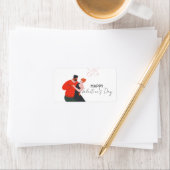 ダンス姿バレンタインデー ラベル (インサイチュ)