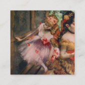 ダンス学校 / バレリーナ バレエダンサー ピンク スクエア名刺 (裏面)