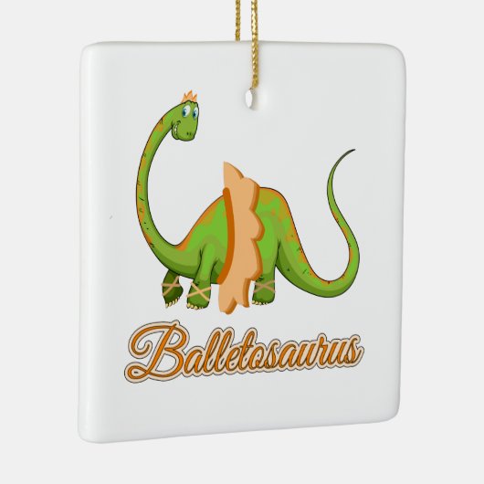 ダンス学生のためのバレエの恐竜のギフト セラミックオーナメント (右)