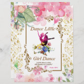 ダンス小さな女の子ダンス詩ウォーターカラー紙 (正面/裏面)