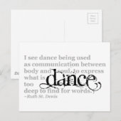 ダンス引用文 ポストカード (正面/裏面)