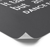 ダンス感動的引用文ポスター – グレー ポスター (角)