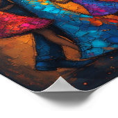 ダンス抽象芸術 ポスター (角)