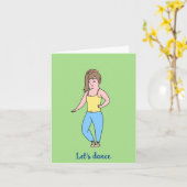 ダンス招待案内応答カード カード (黄色い花)