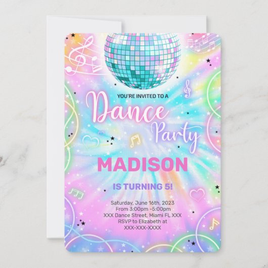 ダンス招待状 招待状 (正面)